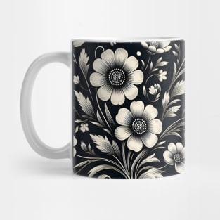 Black and White Flowers Mug